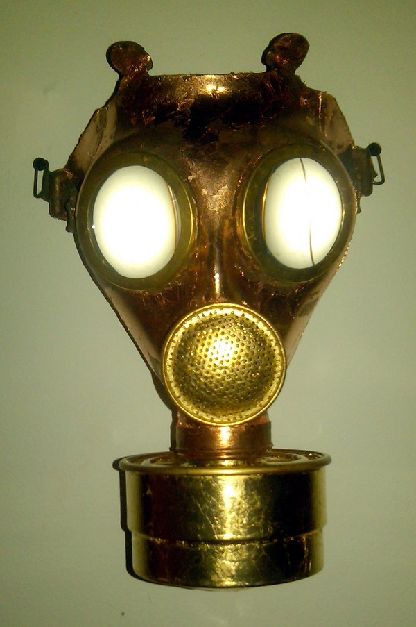 gasmask glowing eyes