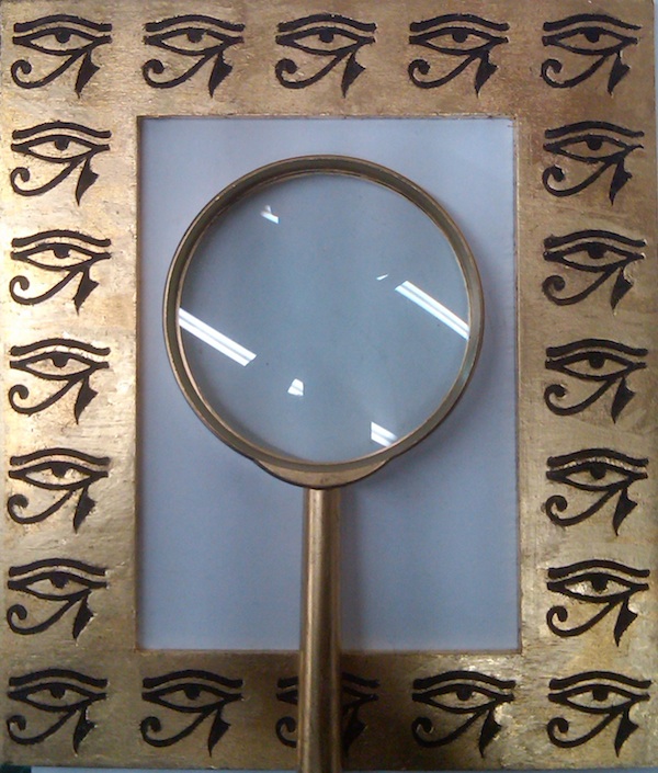 ra with gilded glass